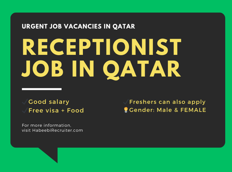 Receptionist job In Qatar