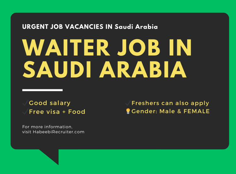 waiter Job In Saudi Arabia