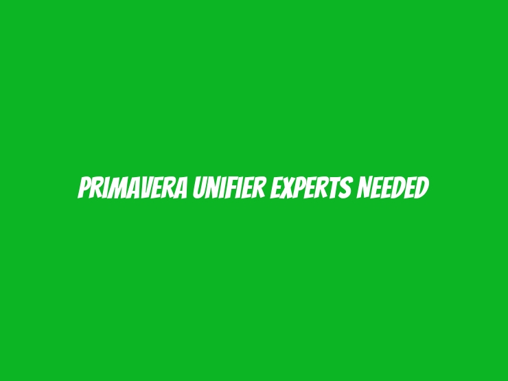 Primavera Unifier Experts Needed