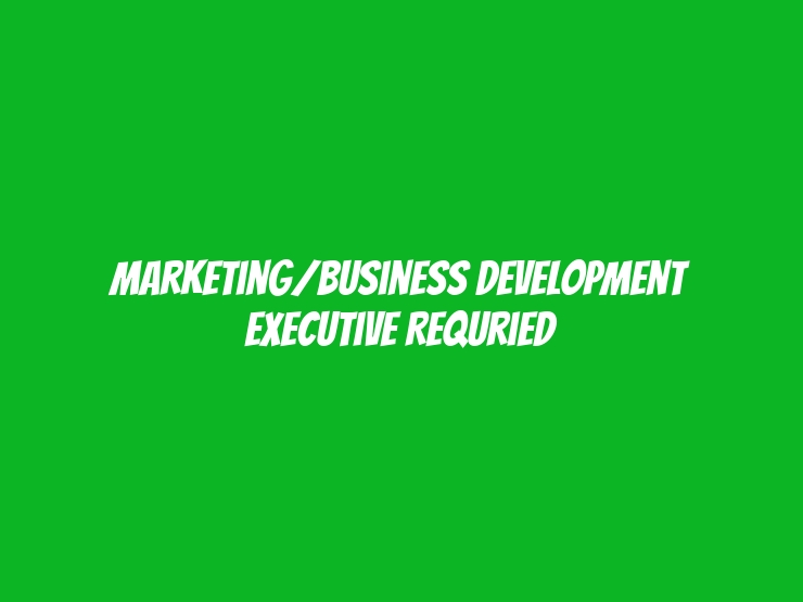 Marketing/Business Development Executive Requried