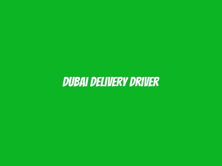 Dubai Delivery Driver